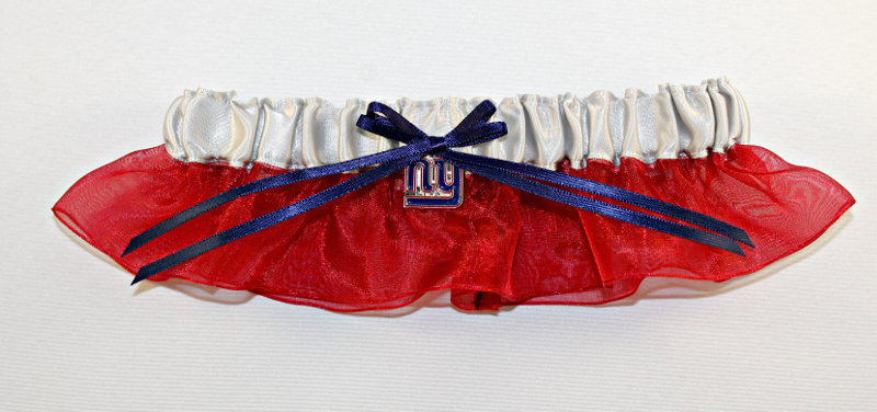 New York Giants Inspired Garter with Licensed Charm